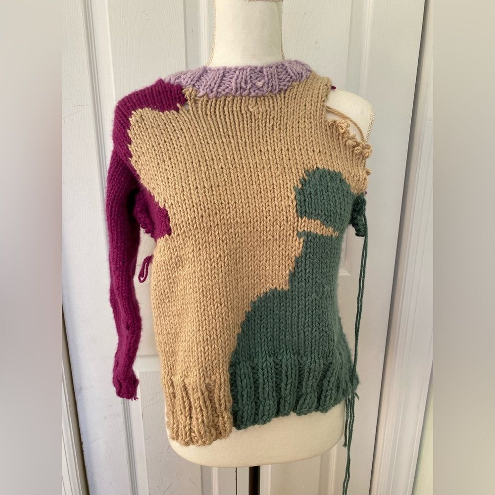 Deconstructed Artisan Handknitted Sweater